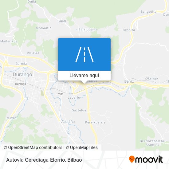 Mapa Autovía Gerediaga-Elorrio