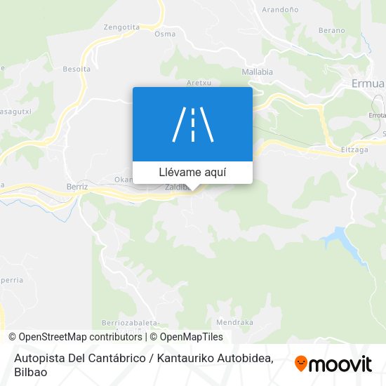 Mapa Autopista Del Cantábrico / Kantauriko Autobidea