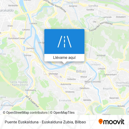 Mapa Puente Euskalduna - Euskalduna Zubia