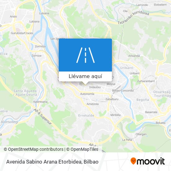 Mapa Avenida Sabino Arana Etorbidea