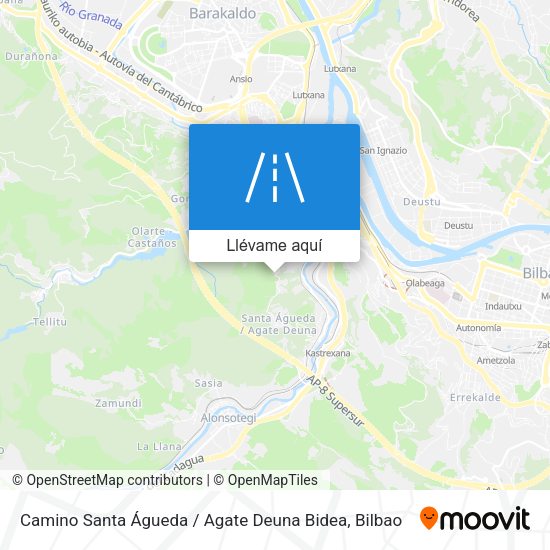 Mapa Camino Santa Águeda / Agate Deuna Bidea
