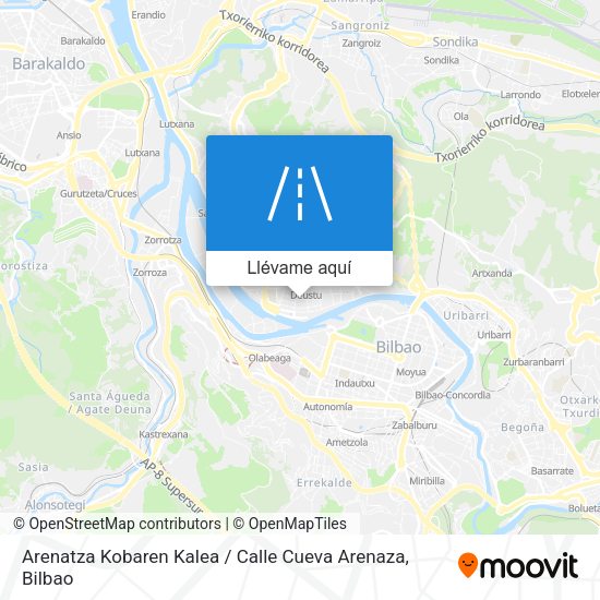 Mapa Arenatza Kobaren Kalea / Calle Cueva Arenaza