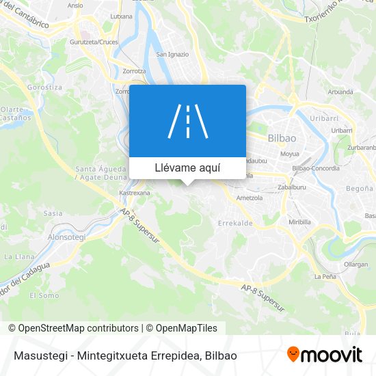 Mapa Masustegi - Mintegitxueta Errepidea