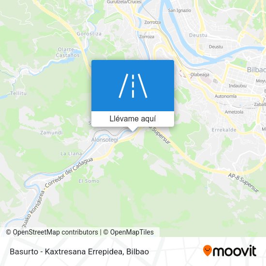 Mapa Basurto - Kaxtresana Errepidea