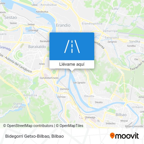 Mapa Bidegorri Getxo-Bilbao