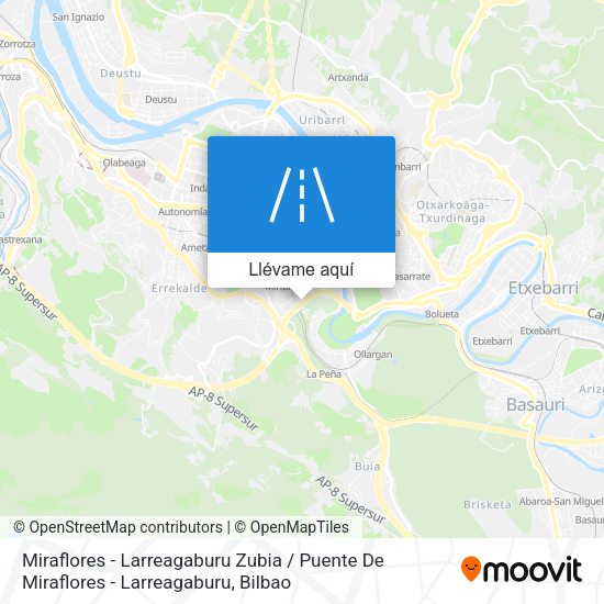 Mapa Miraflores - Larreagaburu Zubia / Puente De Miraflores - Larreagaburu