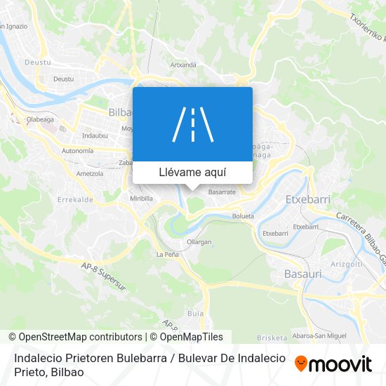 Mapa Indalecio Prietoren Bulebarra / Bulevar De Indalecio Prieto