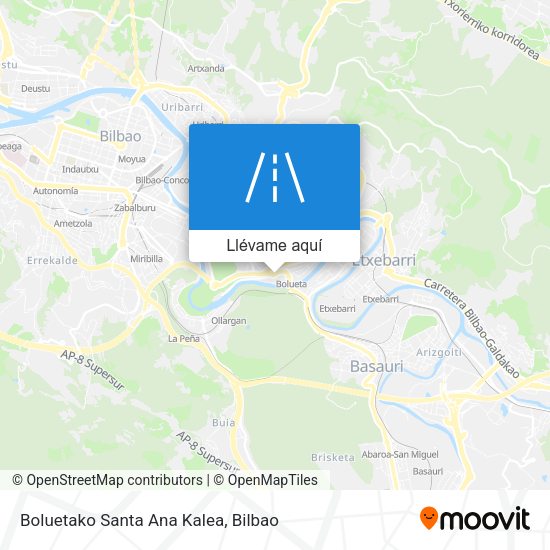 Mapa Boluetako Santa Ana Kalea