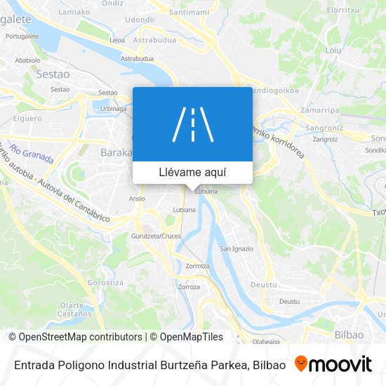 Mapa Entrada Poligono Industrial Burtzeña Parkea