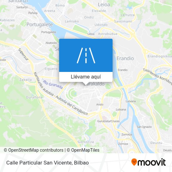 Mapa Calle Particular San Vicente