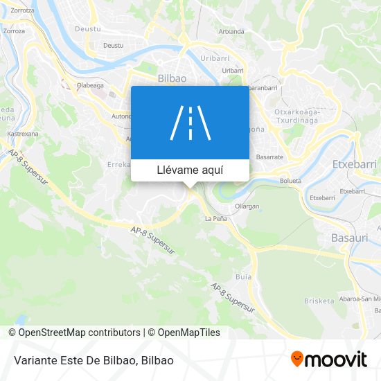 Mapa Variante Este De Bilbao