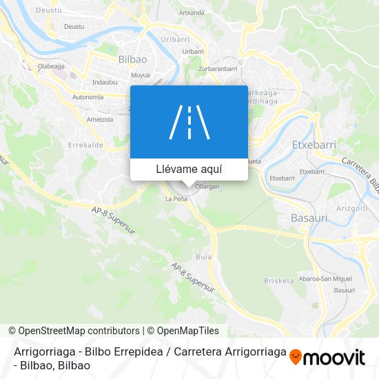 Mapa Arrigorriaga - Bilbo Errepidea / Carretera Arrigorriaga - Bilbao