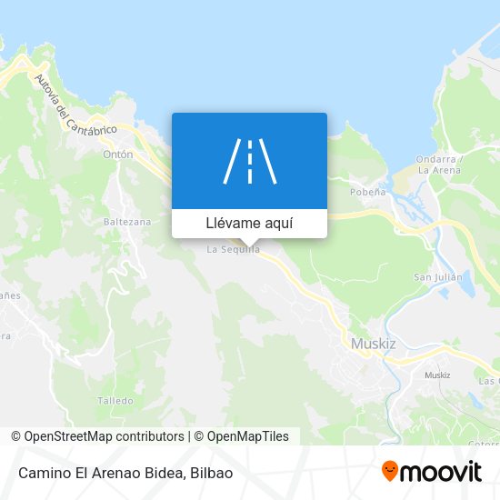 Mapa Camino El Arenao Bidea