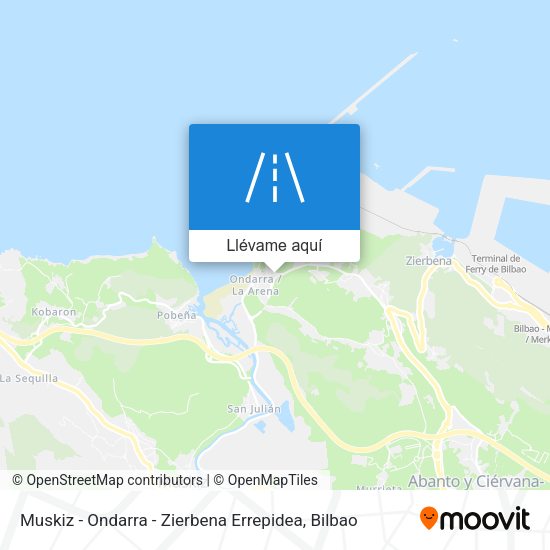 Mapa Muskiz - Ondarra - Zierbena Errepidea