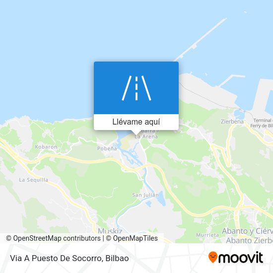 Mapa Via A Puesto De Socorro