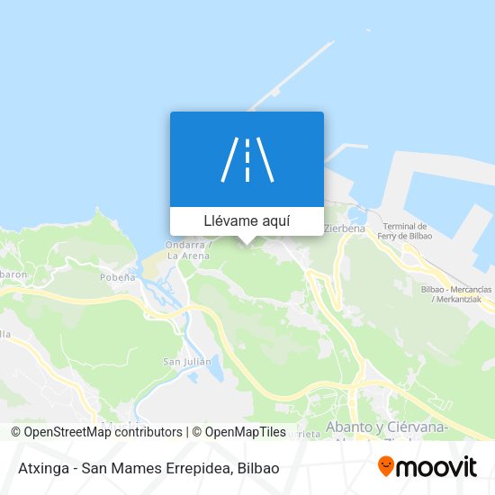 Mapa Atxinga - San Mames Errepidea