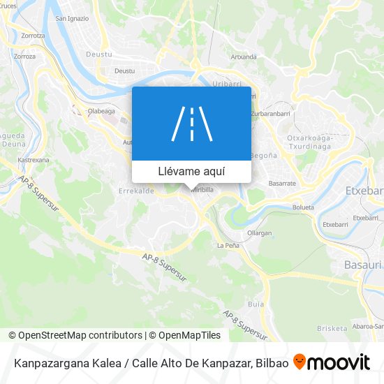 Mapa Kanpazargana Kalea / Calle Alto De Kanpazar