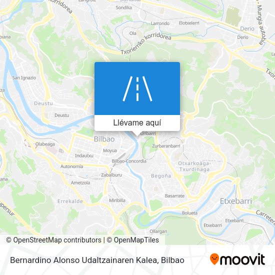 Mapa Bernardino Alonso Udaltzainaren Kalea