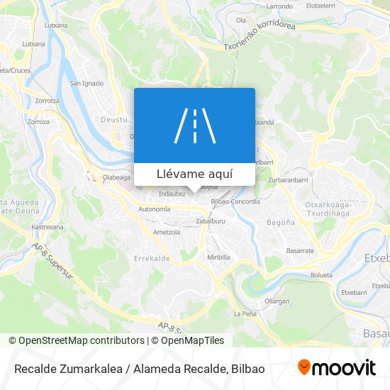 Mapa Recalde Zumarkalea / Alameda Recalde