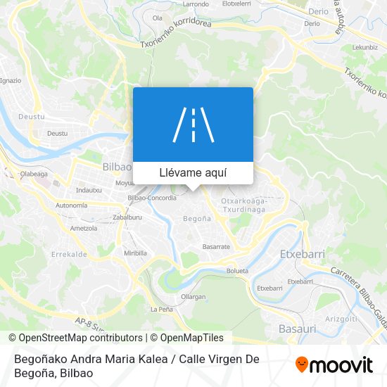 Mapa Begoñako Andra Maria Kalea / Calle Virgen De Begoña