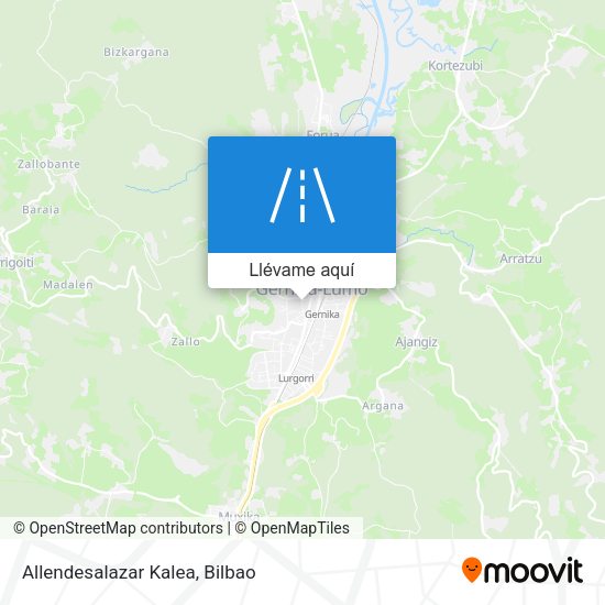 Mapa Allendesalazar Kalea