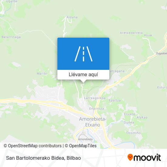 Mapa San Bartolomerako Bidea