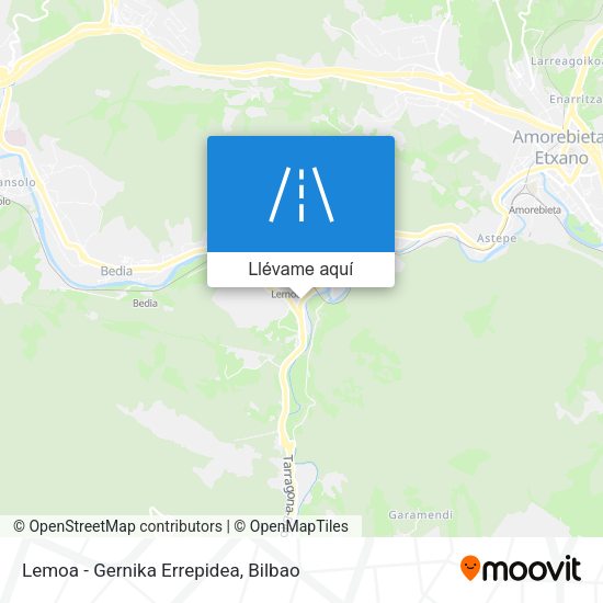 Mapa Lemoa - Gernika Errepidea