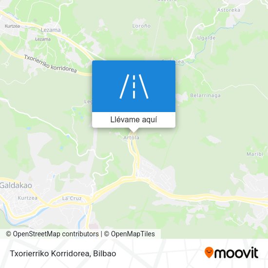 Mapa Txorierriko Korridorea