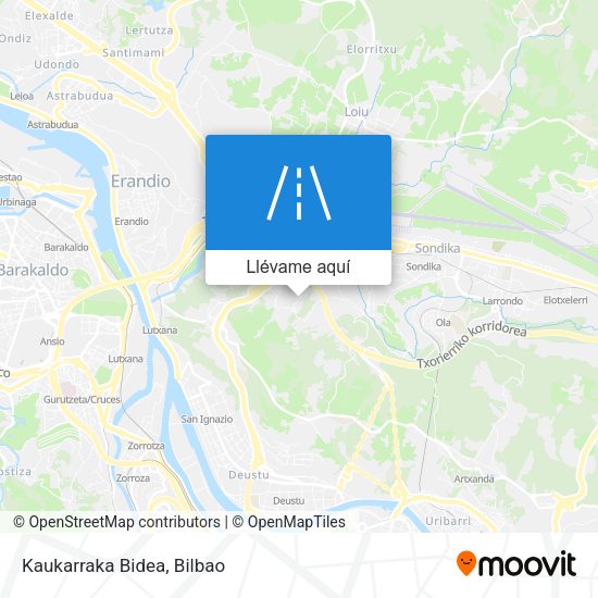 Mapa Kaukarraka Bidea
