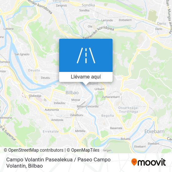 Mapa Campo Volantin Pasealekua / Paseo Campo Volantín