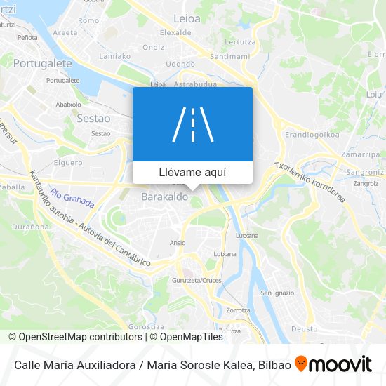 Mapa Calle María Auxiliadora / Maria Sorosle Kalea