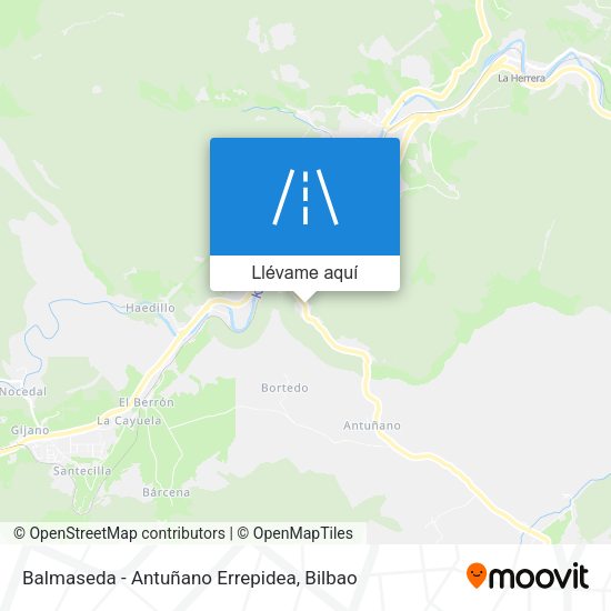 Mapa Balmaseda - Antuñano Errepidea