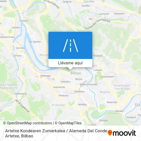 Mapa Artetxe Kondearen Zumarkalea / Alameda Del Conde Artetxe