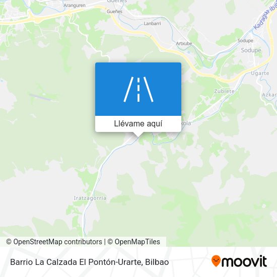 Mapa Barrio La Calzada El Pontón-Urarte