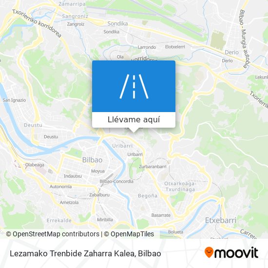 Mapa Lezamako Trenbide Zaharra Kalea