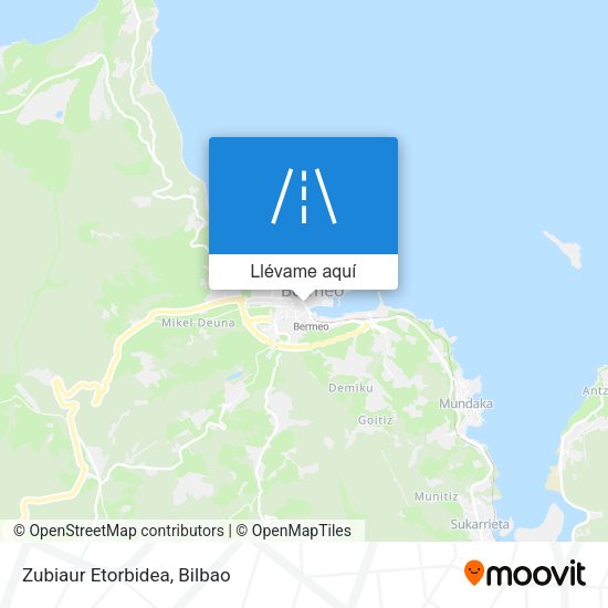 Mapa Zubiaur Etorbidea