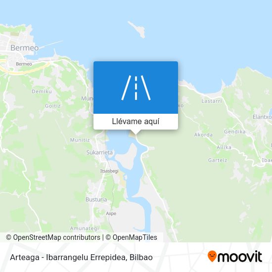 Mapa Arteaga - Ibarrangelu Errepidea