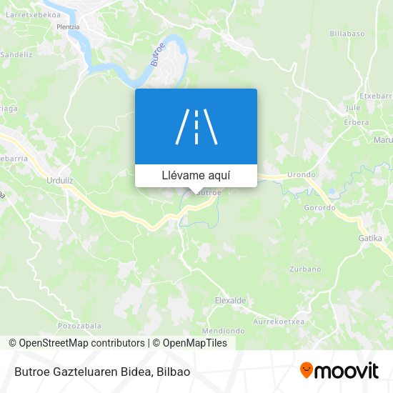 Mapa Butroe Gazteluaren Bidea
