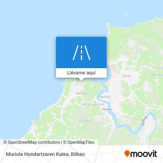 Mapa Muriola Hondartzaren Kalea