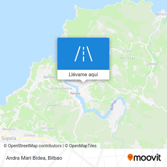 Mapa Andra Mari Bidea