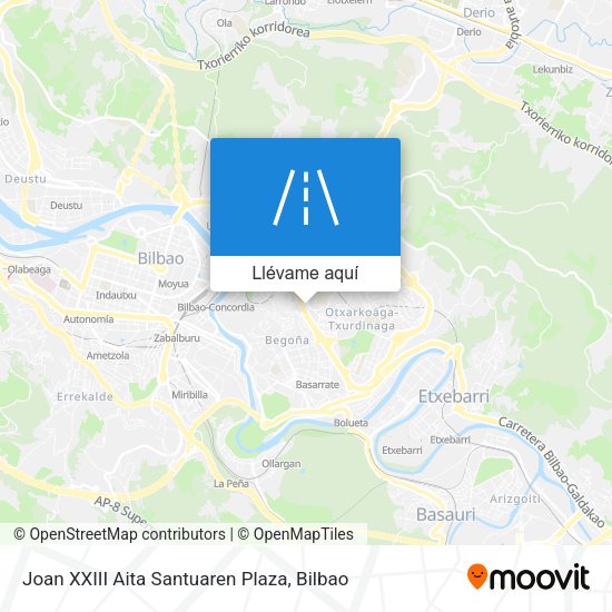 Mapa Joan XXIII Aita Santuaren Plaza