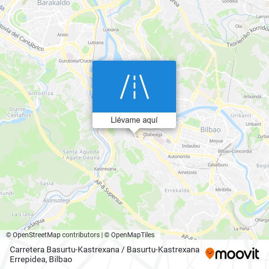 Mapa Carretera Basurtu-Kastrexana / Basurtu-Kastrexana Errepidea