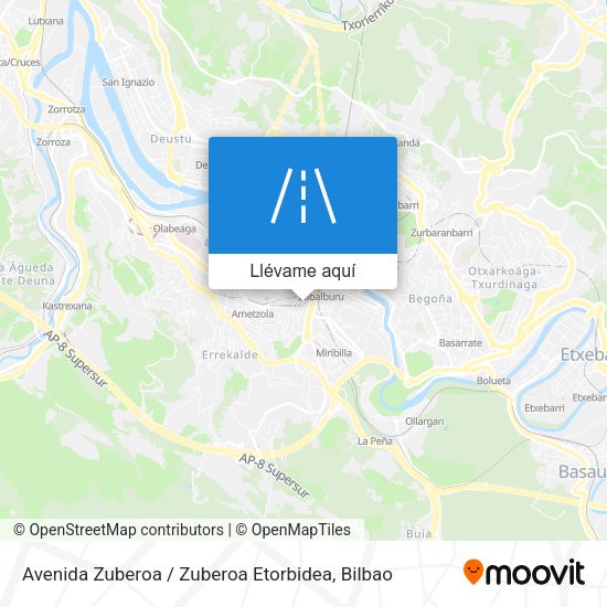 Mapa Avenida Zuberoa / Zuberoa Etorbidea