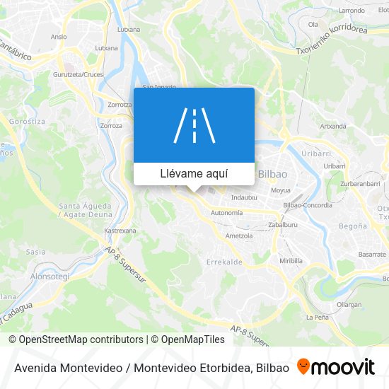 Mapa Avenida Montevideo / Montevideo Etorbidea