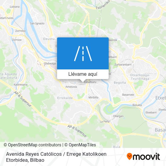 Mapa Avenida Reyes Católicos / Errege Katolikoen Etorbidea