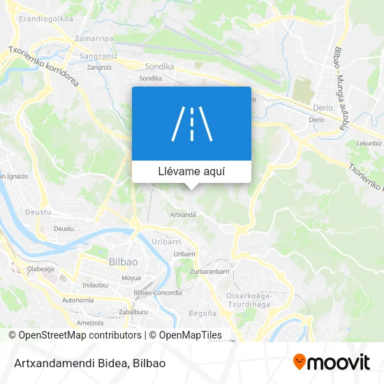 Mapa Artxandamendi Bidea