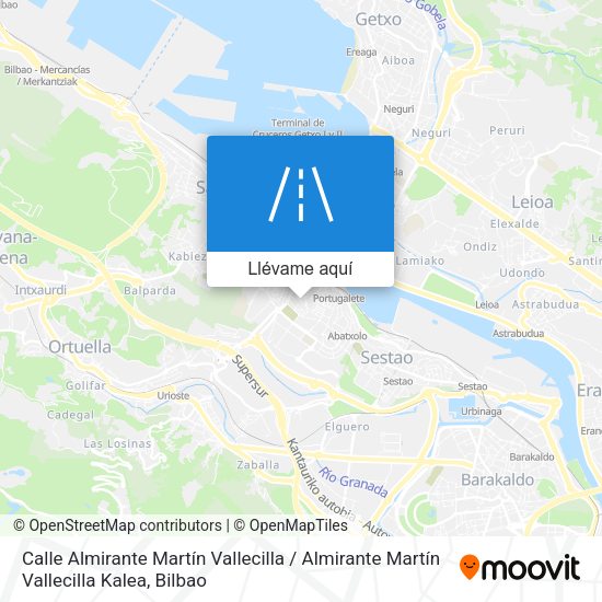 Mapa Calle Almirante Martín Vallecilla / Almirante Martín Vallecilla Kalea