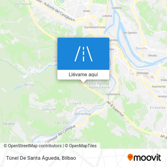 Mapa Túnel De Santa Águeda