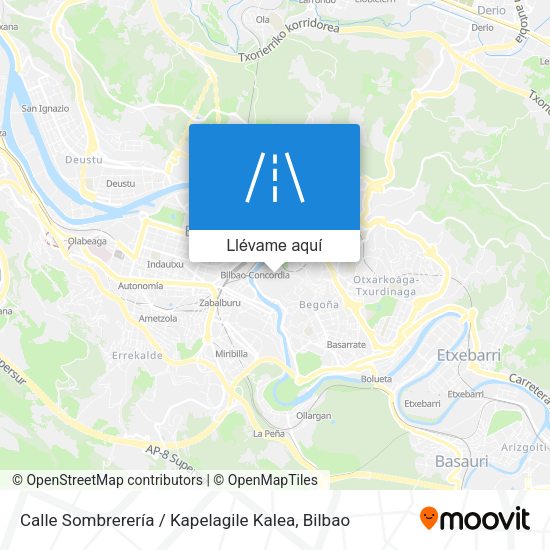 Mapa Calle Sombrerería / Kapelagile Kalea