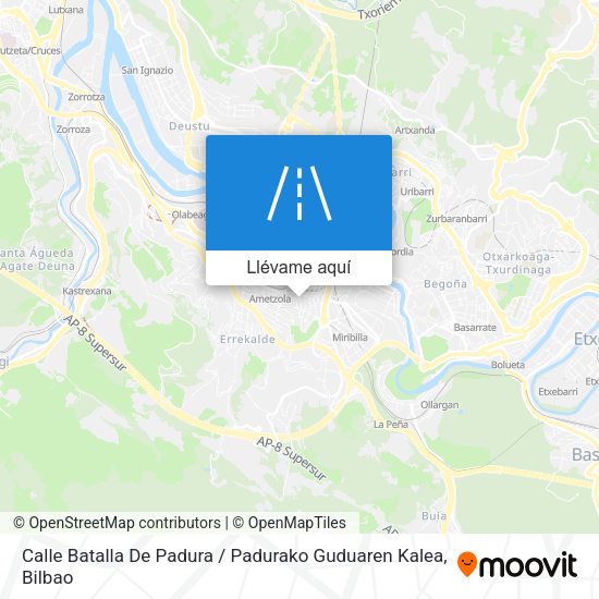 Mapa Calle Batalla De Padura / Padurako Guduaren Kalea
